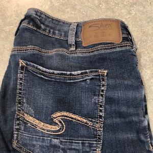Silver skinny jeans